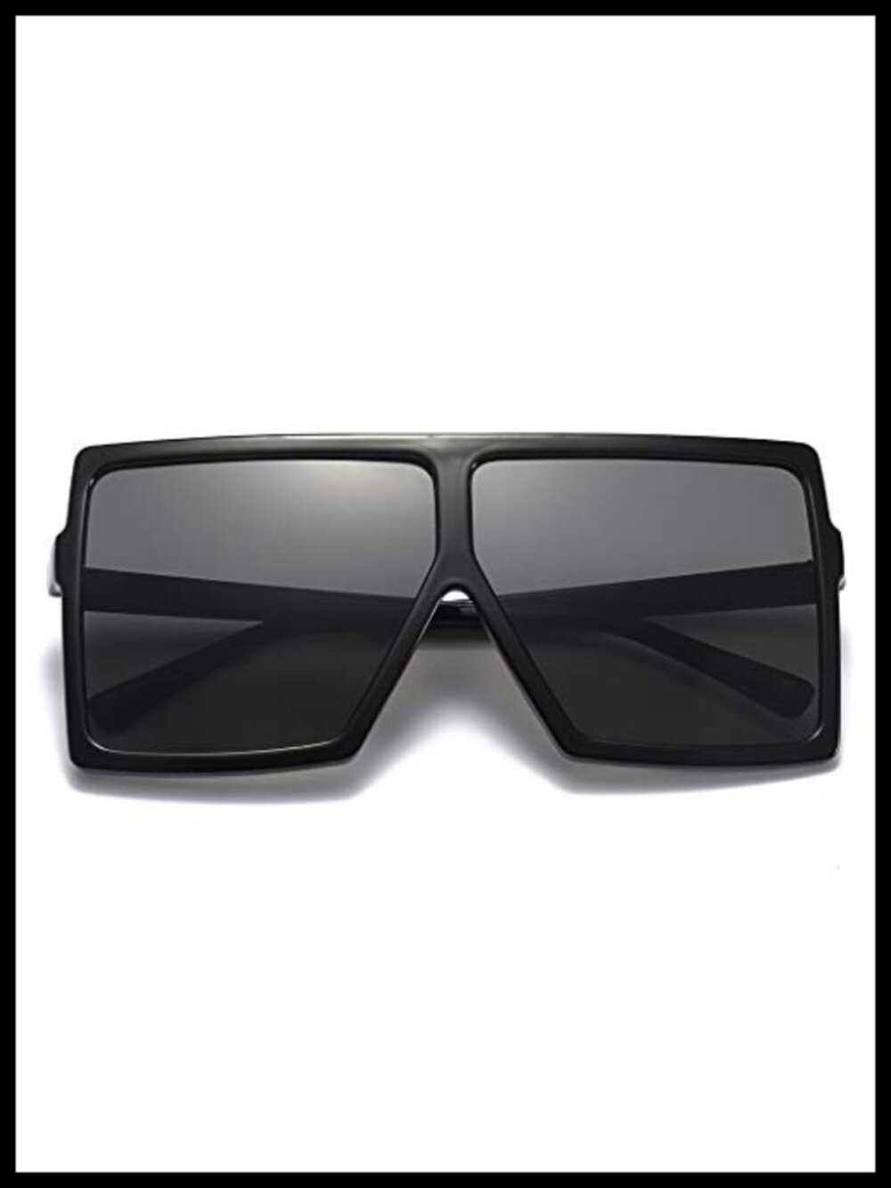 Oversized Square Sunglasses UV400 Protection Flat Top